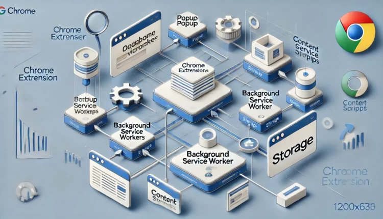 Diagrama da Arquitetura de Extensões Chrome